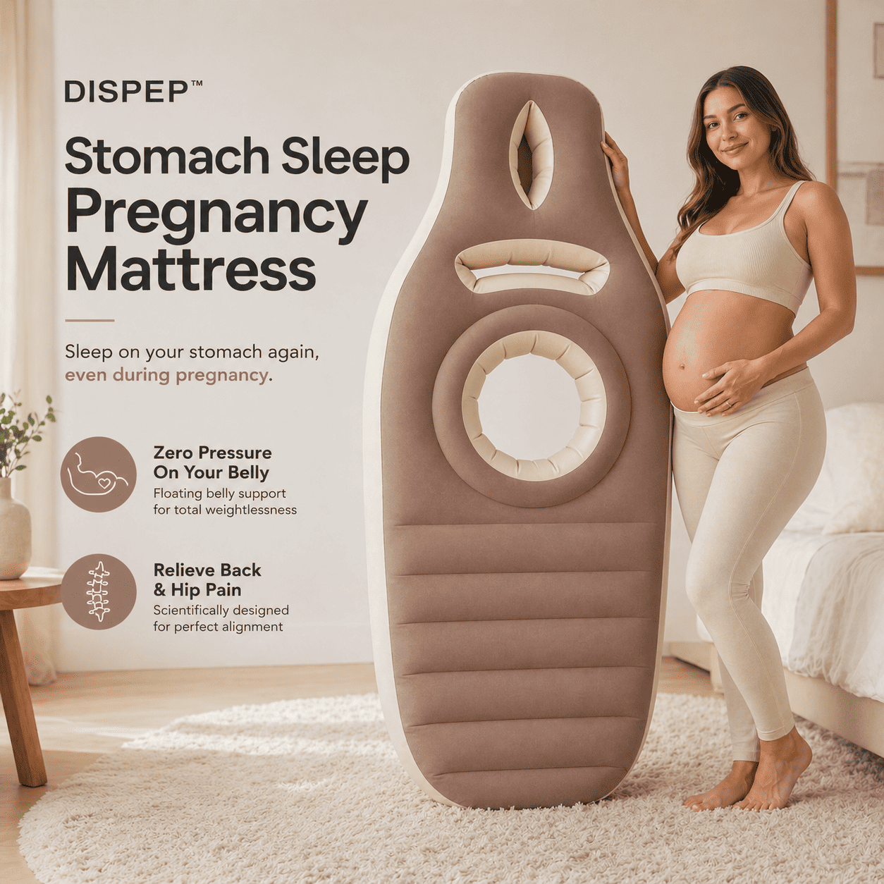 DISPEP™ – Stomach Sleep Pregnancy Mattress